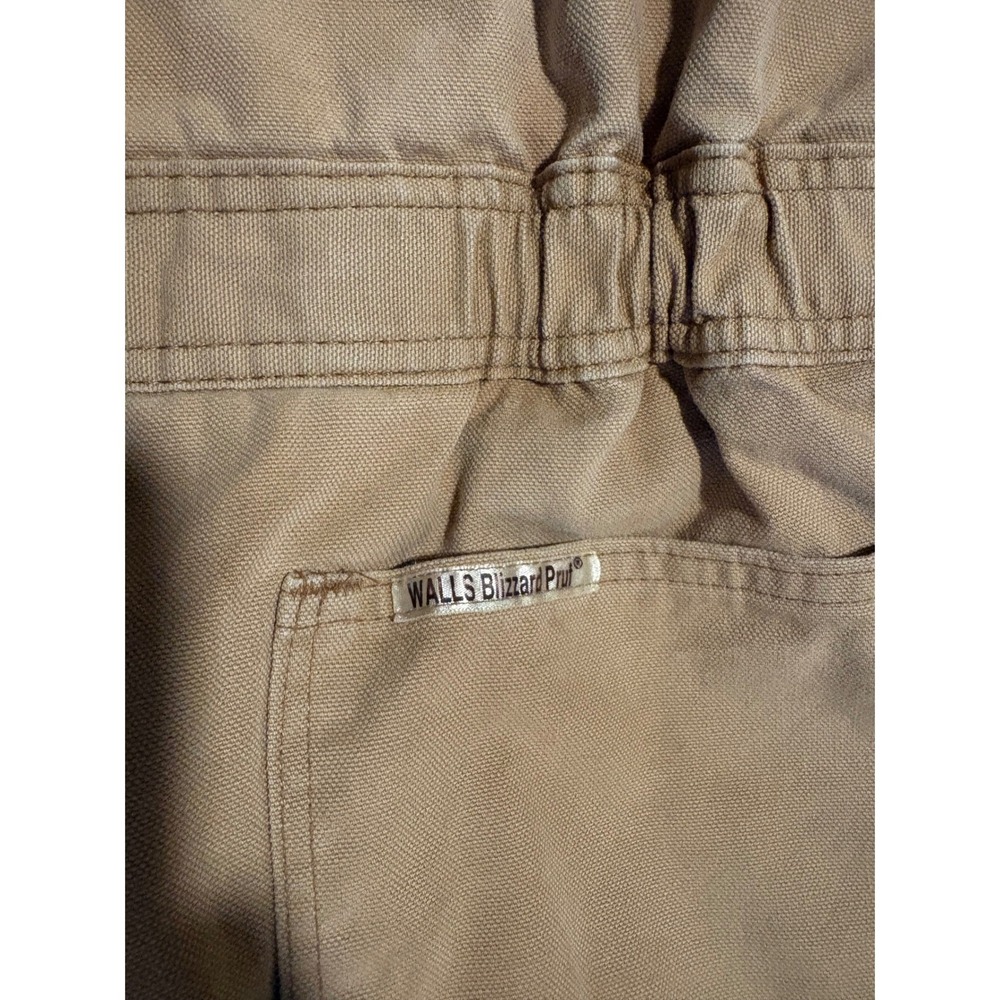 Vintage Walls Master Made Tan Cotton Duck Quilted Lined Work Coveralls Mens L - Picture 13 of 16